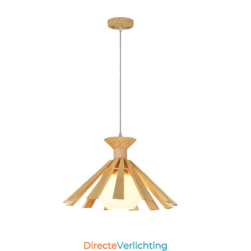 Eenvoudige stijl houten hanglamp