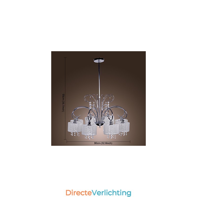 Moderne eigentijdse kristallen chromen metalen kroonluchter