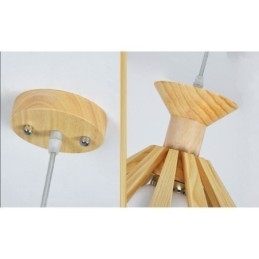 Eenvoudige stijl houten hanglamp