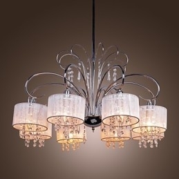 Moderne eigentijdse kristallen chromen metalen kroonluchter