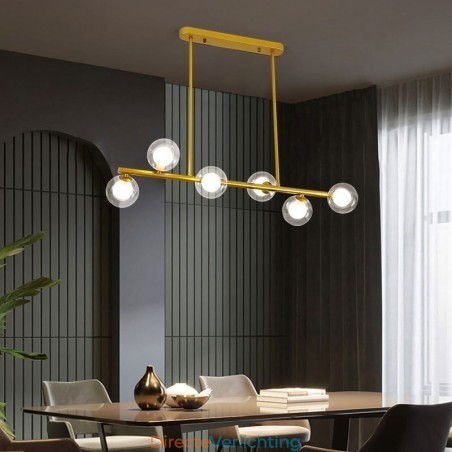 Kroonluchter Glazen Bol Horizontale Type Hanglamp