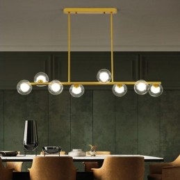 Kroonluchter Glazen Bol Horizontale Type Hanglamp