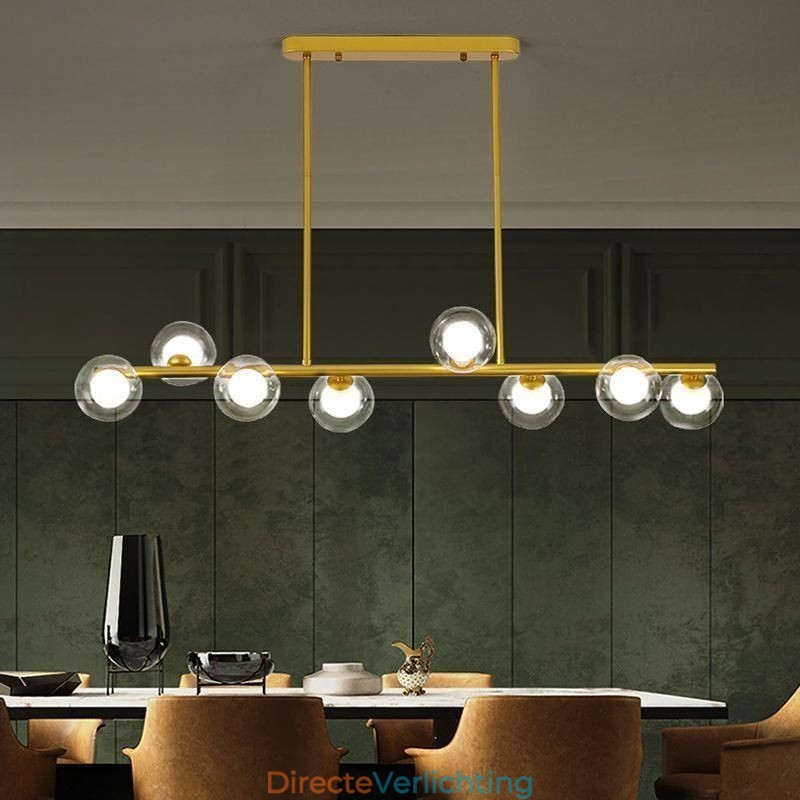 Kroonluchter Glazen Bol Horizontale Type Hanglamp