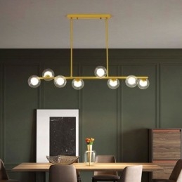 Kroonluchter Glazen Bol Horizontale Type Hanglamp