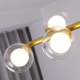 Kroonluchter Glazen Bol Horizontale Type Hanglamp