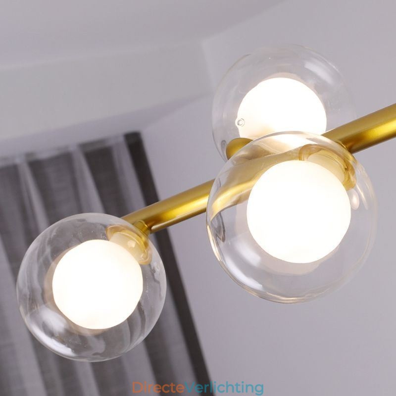 Kroonluchter Glazen Bol Horizontale Type Hanglamp