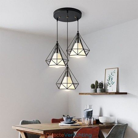 Diamantvormige hanglamp, moderne minimalistische decoratieve lamp Diamantvormige hanglamp, moderne minimalistische decoratieve lamp