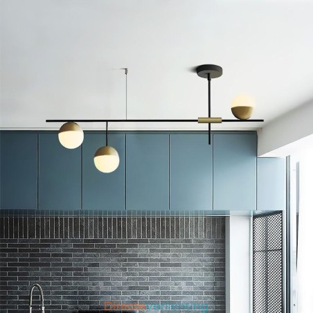 Glazen bol kroonluchter plafondlamp