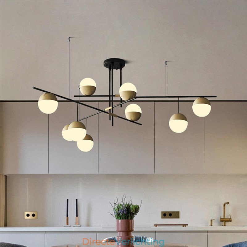 Glazen bol kroonluchter plafondlamp