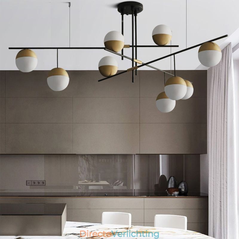 Glazen bol kroonluchter plafondlamp