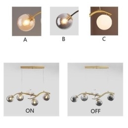 Moderne minimalistische tak hanglamp 4 lampen decoratieve lamp