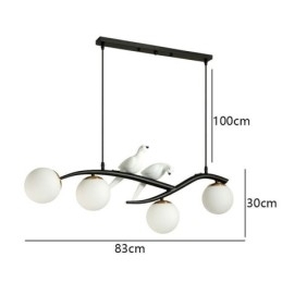 Moderne minimalistische tak hanglamp 4 lampen decoratieve lamp