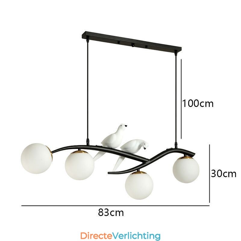 Moderne minimalistische tak hanglamp 4 lampen decoratieve lamp