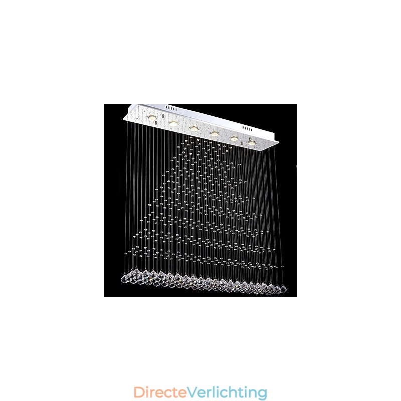 Rechthoekige kristallen hanglamp plafond kroonluchter verlichting lampen armaturen