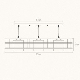 Creatieve 3-lichts eikenhouten hanglamp Decoratieve houten plafondlamp Café