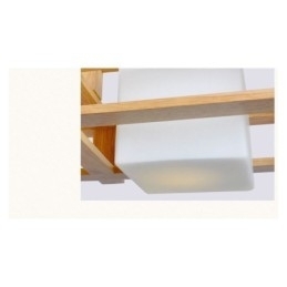 Creatieve 3-lichts eikenhouten hanglamp Decoratieve houten plafondlamp Café