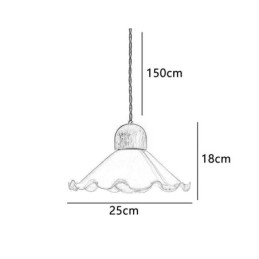 Moderne kant glazen hanglamp enkele kop hanglamp