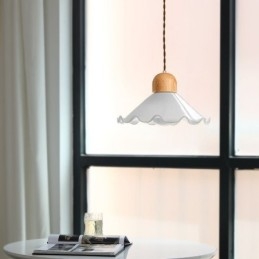 Moderne kant glazen hanglamp enkele kop hanglamp