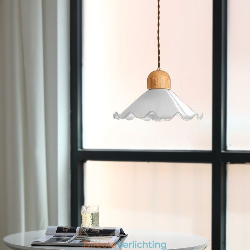 Moderne kant glazen hanglamp enkele kop hanglamp