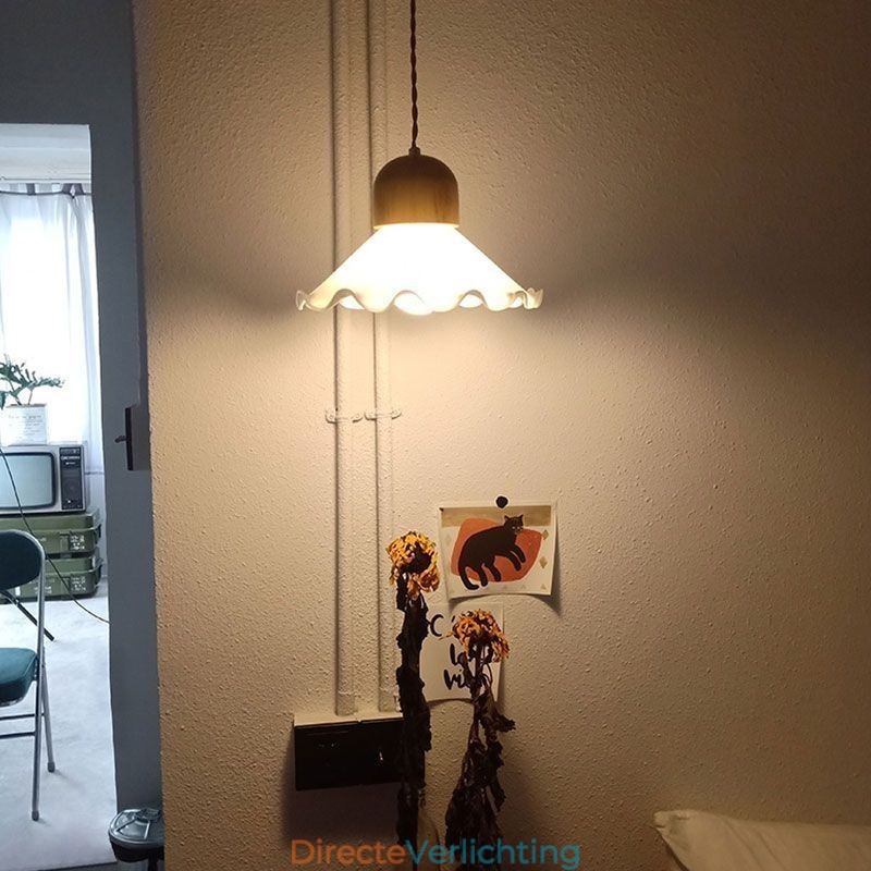 Moderne kant glazen hanglamp enkele kop hanglamp