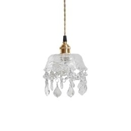 Elegante glazen hanglamp met enkele kop, mini-hanglamp