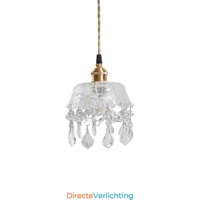 Elegante glazen hanglamp met enkele kop, mini-hanglamp
