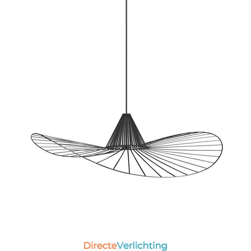 IJzeren hanglamp Eenvoudige strohoedlamp 1 licht