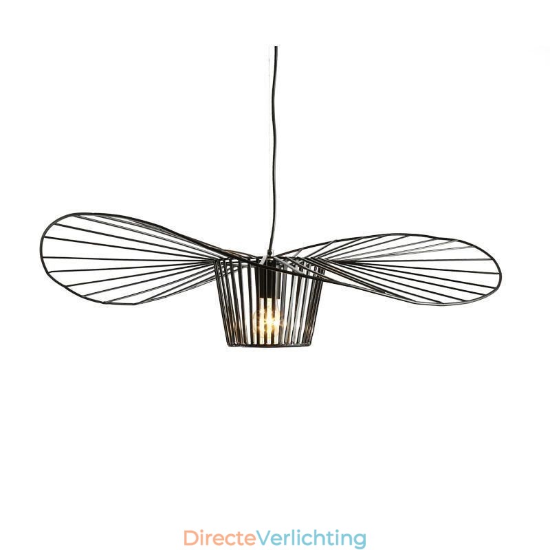 IJzeren hanglamp strohoedlamp 1 licht