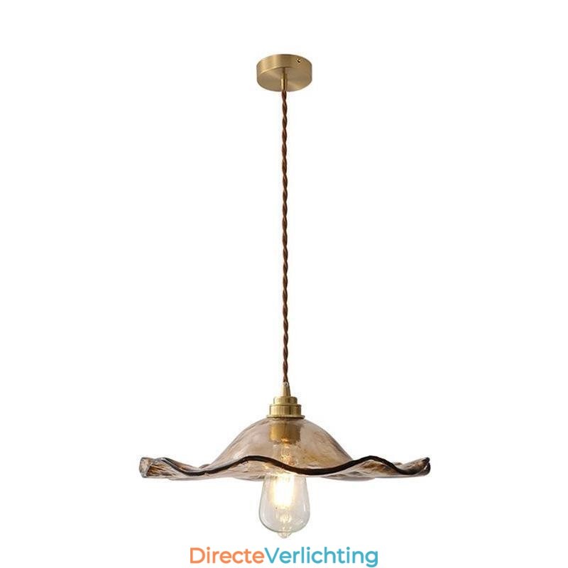 Lotusblad Glazen Hanglamp Creatieve Decoratieve Verlichtingsarmatuur