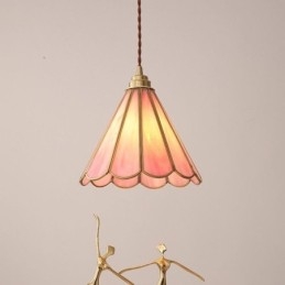 Japanse stijl glazen hanglamp retro bloemblaadjes lamp