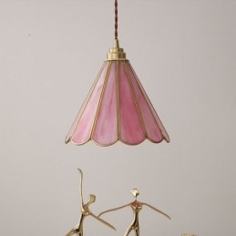 Japanse stijl glazen hanglamp retro bloemblaadjes lamp