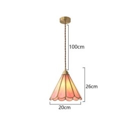 Japanse stijl glazen hanglamp retro bloemblaadjes lamp