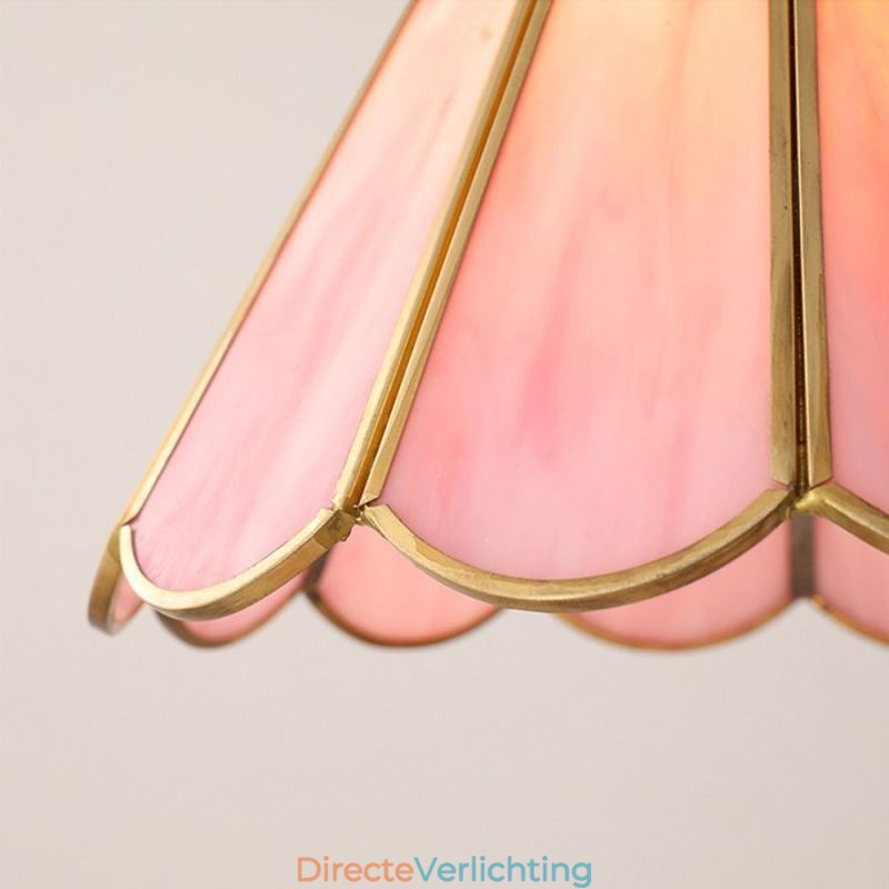 Japanse stijl glazen hanglamp retro bloemblaadjes lamp