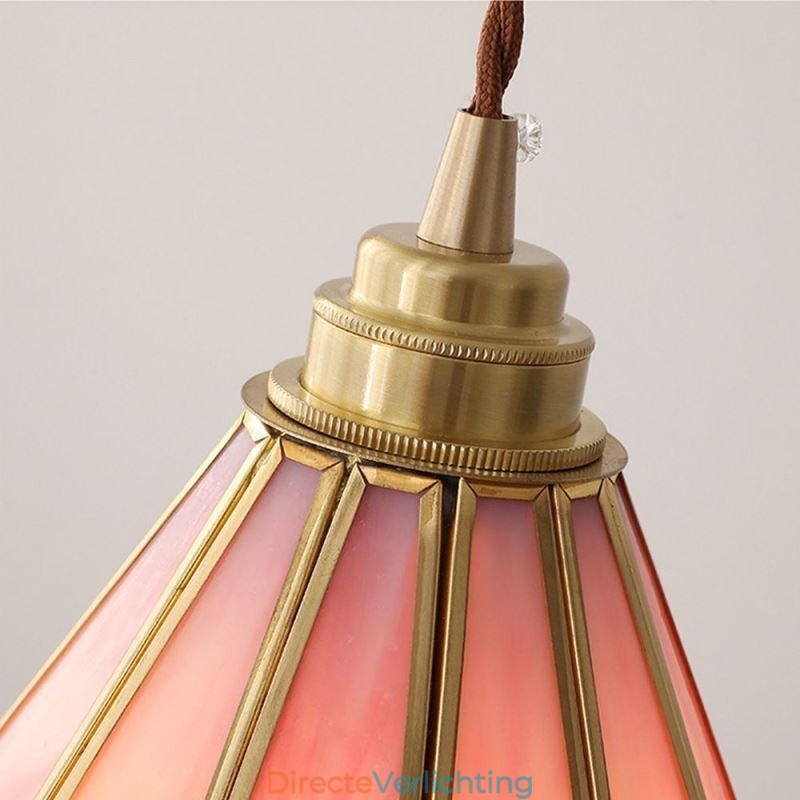 Japanse stijl glazen hanglamp retro bloemblaadjes lamp