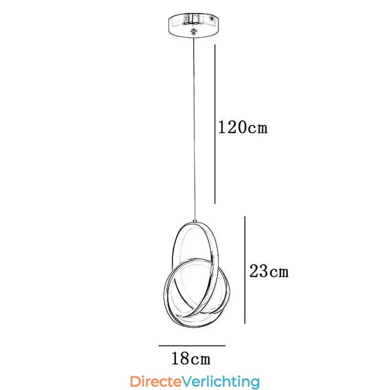 Hanglamp onregelmatige ring plafondlamp