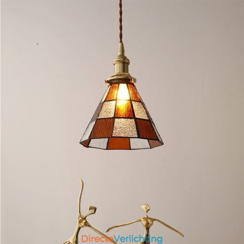 Retro Lattice Glazen Hanglamp Japanse Stijl Verlichting