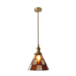 Retro Lattice Glazen Hanglamp Japanse Stijl Verlichting