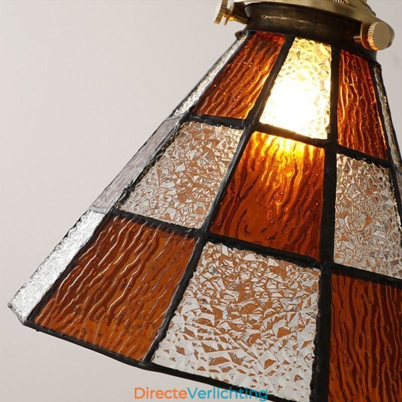 Retro Lattice Glazen Hanglamp Japanse Stijl Verlichting