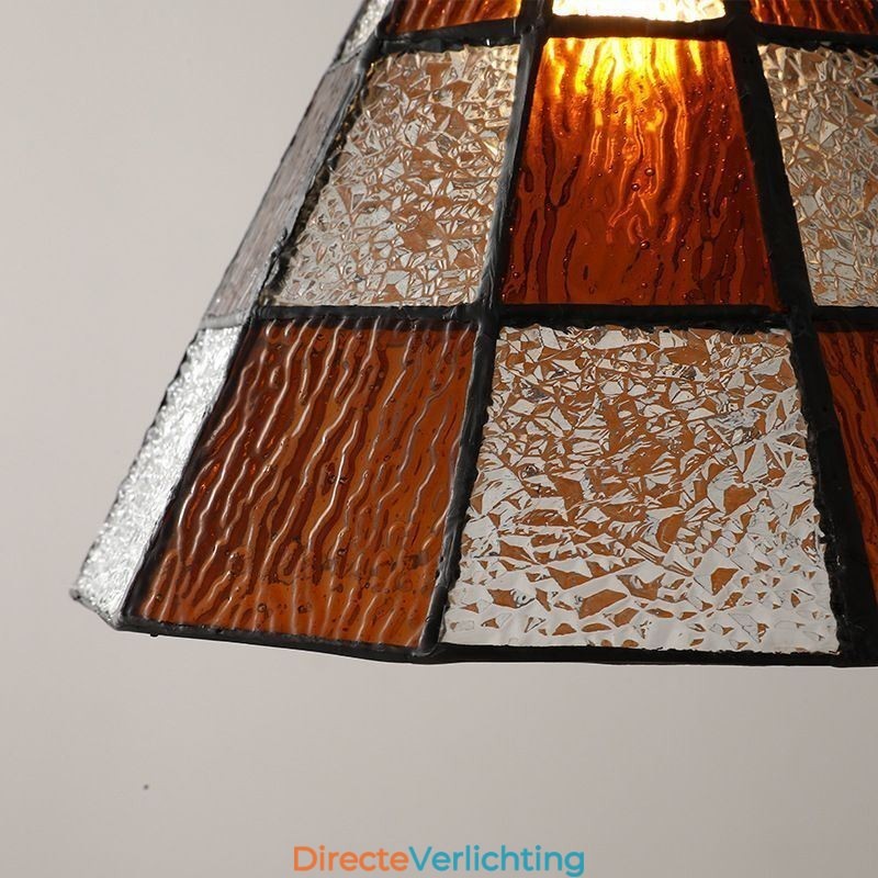 Retro Lattice Glazen Hanglamp Japanse Stijl Verlichting