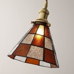 Retro Lattice Glazen Hanglamp Japanse Stijl Verlichting