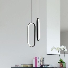 Ovale hanglamp, decoratieve lamp van acryl