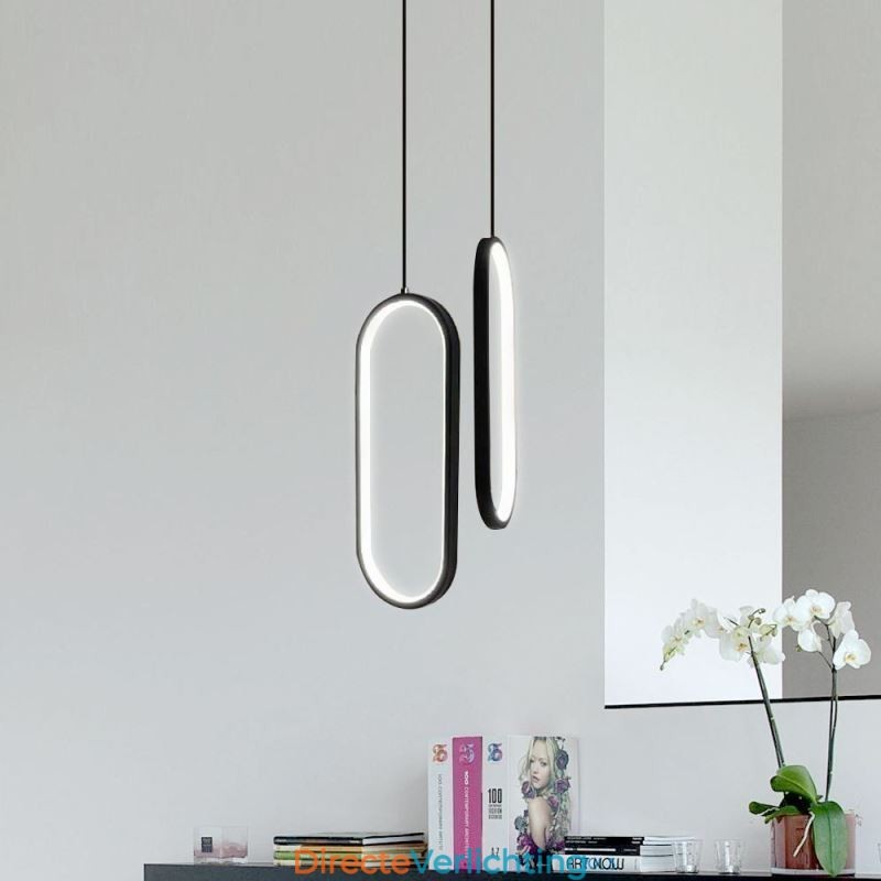 Ovale hanglamp, decoratieve lamp van acryl