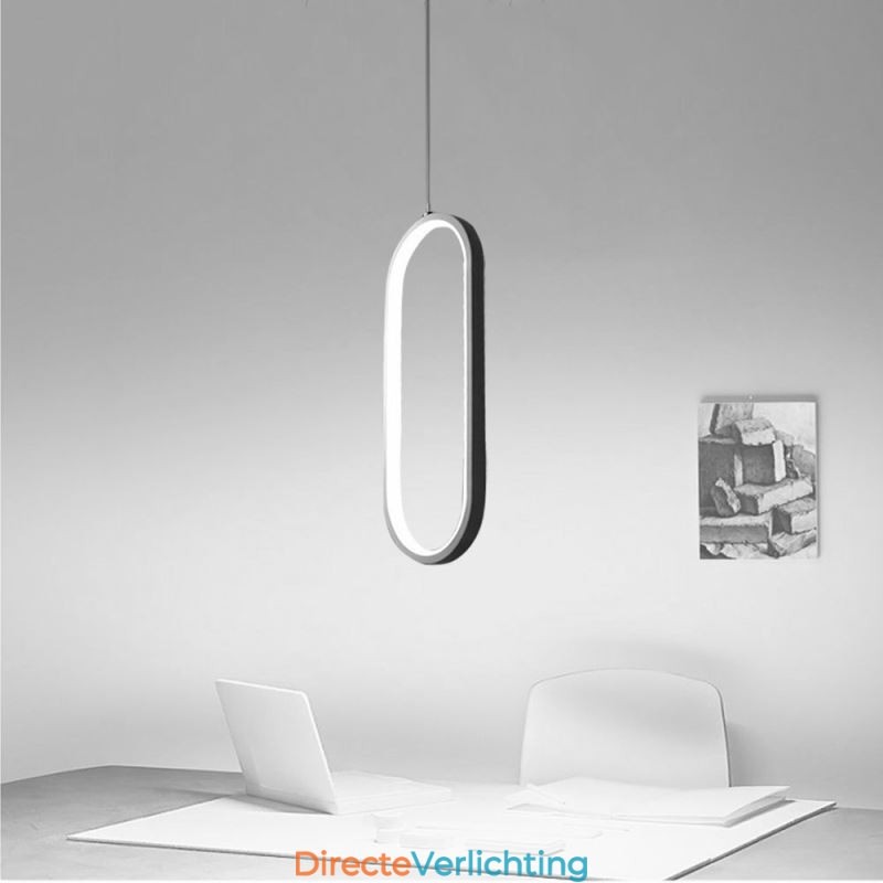 Ovale hanglamp, decoratieve lamp van acryl