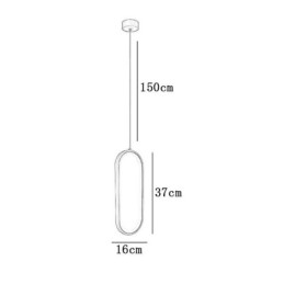 Ovale hanglamp, decoratieve lamp van acryl