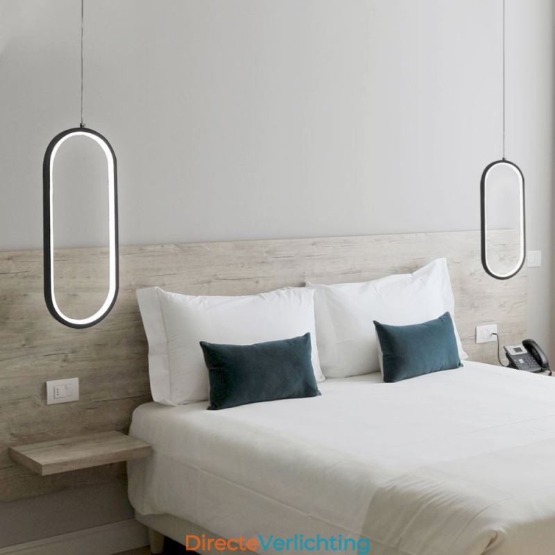 Ovale hanglamp, decoratieve lamp van acryl