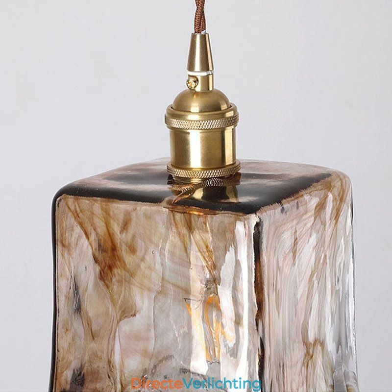 Unieke Mini Glazen Hanglamp Japanse Stijl Amberkleurige Decoratieve Verlichting