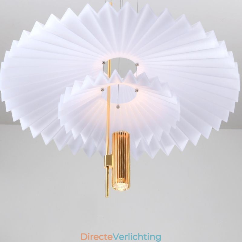 Moderne geplooide hanglamp, decoratieve verlichting van acryl