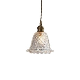 Moderne bloemen glazen hanglamp 1 licht decoratieve lamp
