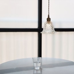 Moderne bloemen glazen hanglamp 1 licht decoratieve lamp