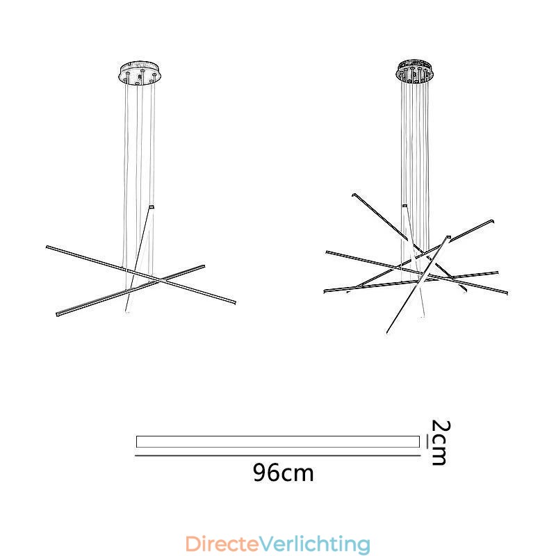 Lineaire hanglamp decoratieve verlichtingsarmatuur
